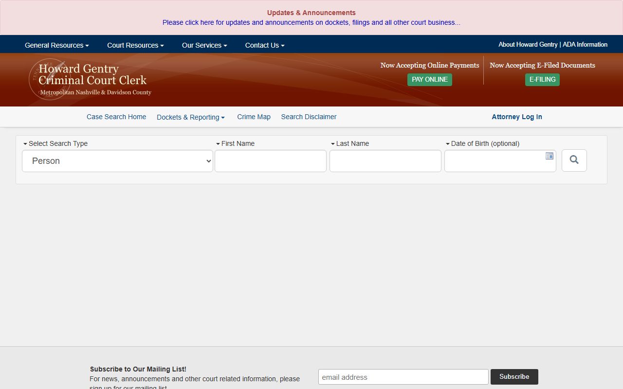 Davidson County Recent Bookings sheriff search reference