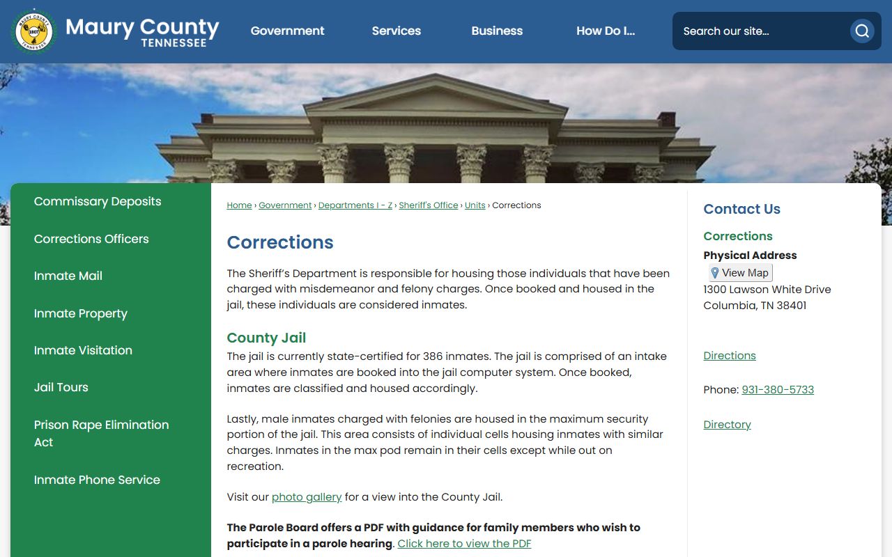 Maury County Recent Bookings Maury County corrections source