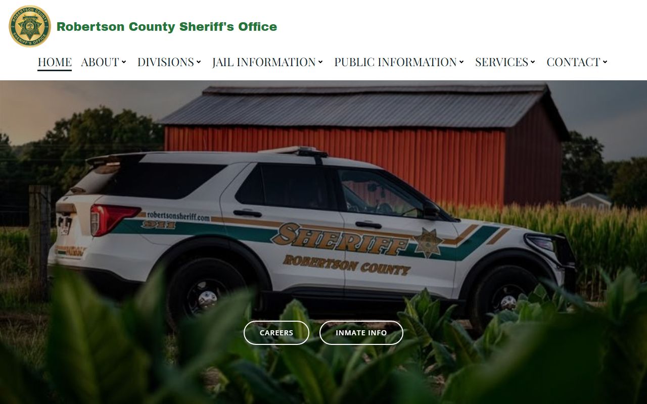 Robertson County Recent Bookings sheriff office reference